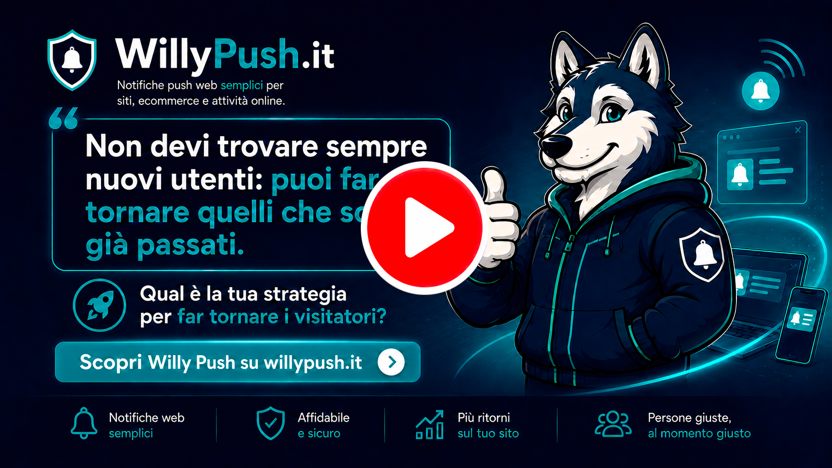 Video introduttivo WillyPush per agenzie