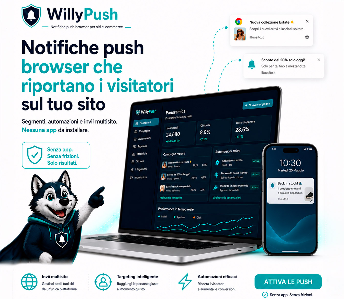 Soluzione PostPronto e WillyPush per agenzie