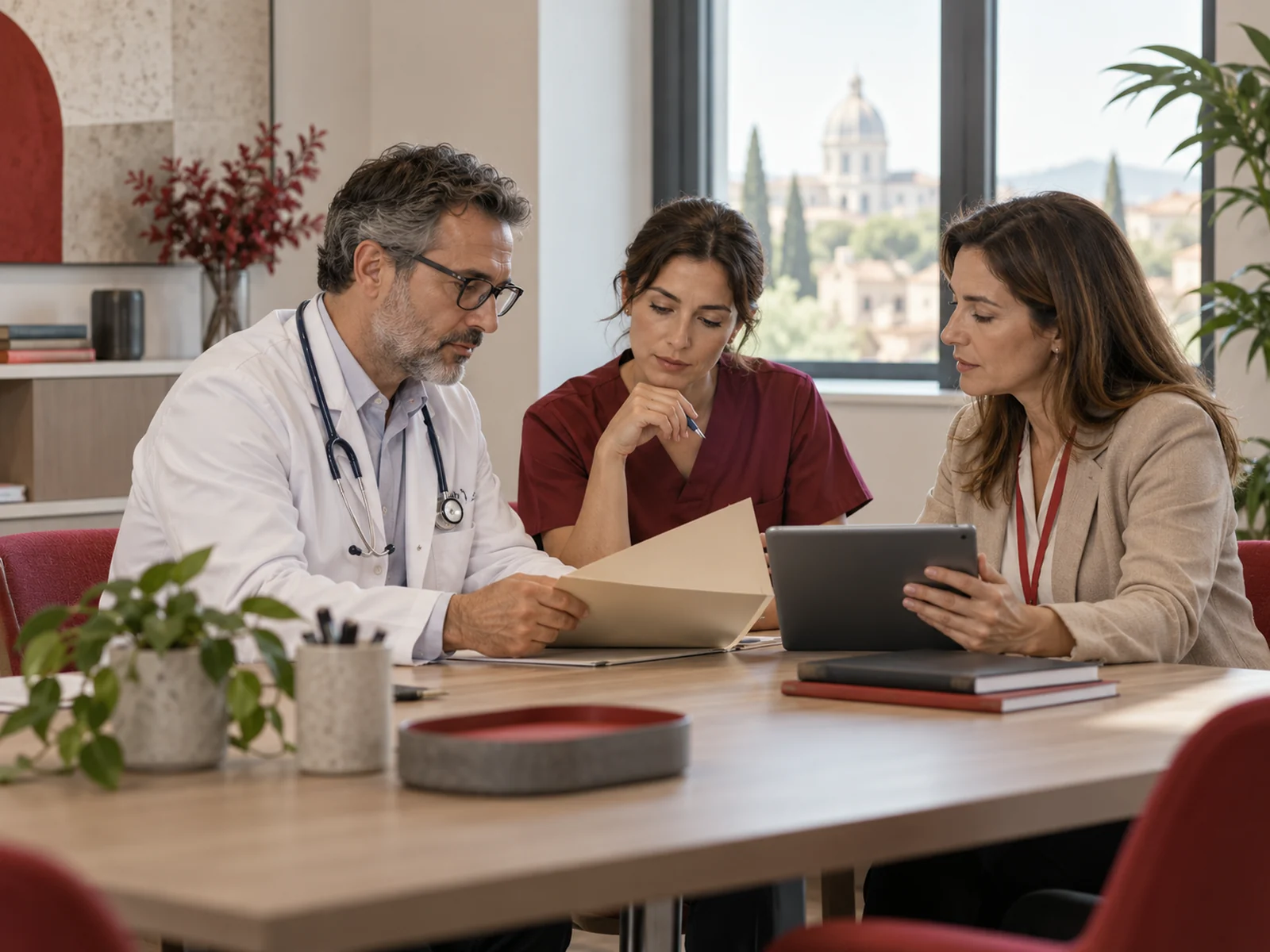 Professionisti sanitari e sociosanitari confrontano documenti e informazioni
