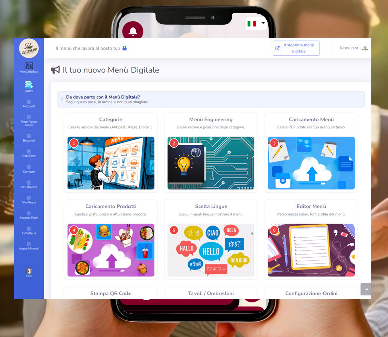 Configuri menù e lingue