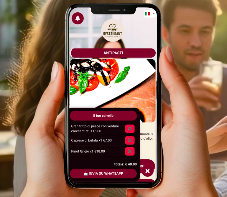 Carrello collegato a WhatsApp